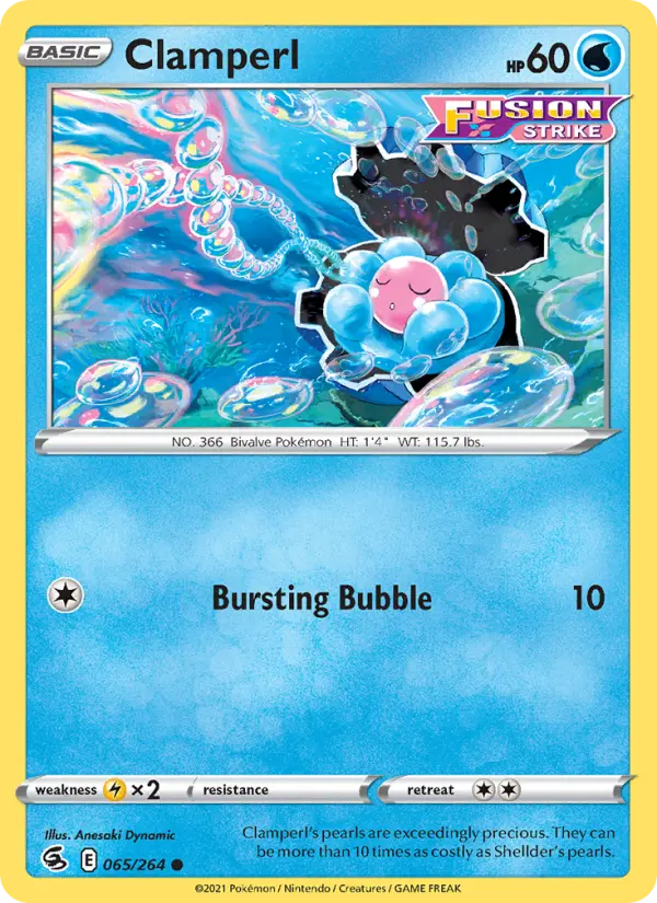 Clamperl 65 card from Fusion Strike