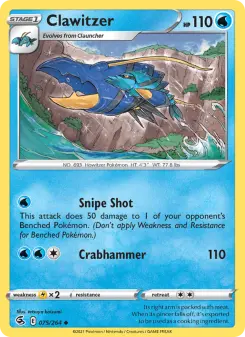 Clawitzer — Fusion Strike 75