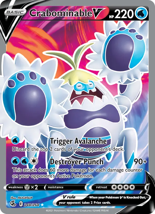 Crabominable V 248 — Fusion Strike 248, Holofoil finish