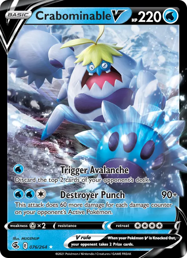 Crabominable V 76 card from Fusion Strike