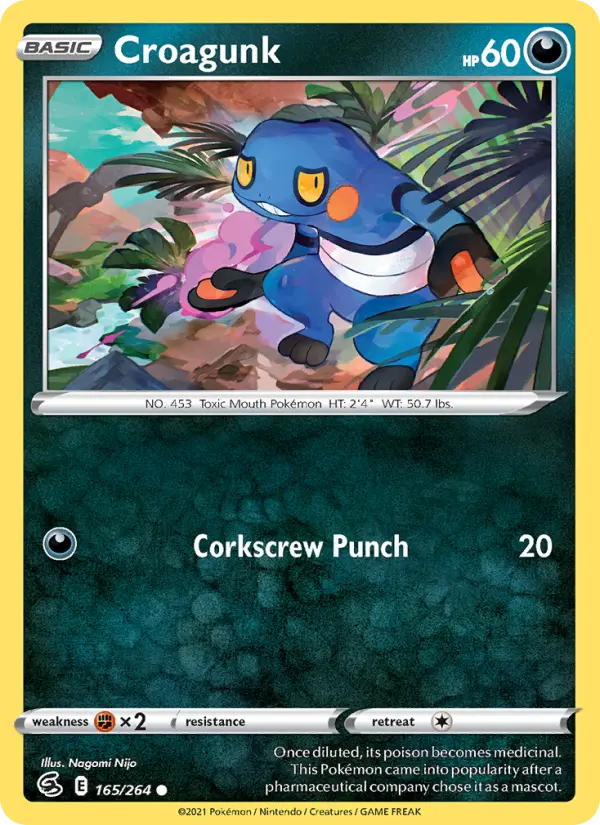Croagunk 165 card from Fusion Strike