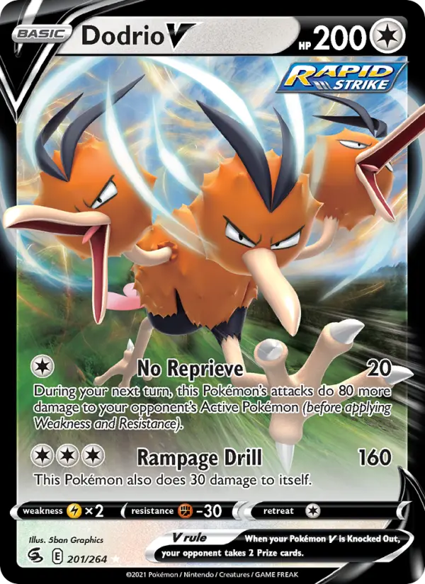 Dodrio V 201 card from Fusion Strike