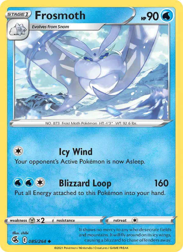 Frosmoth 85 card from Fusion Strike