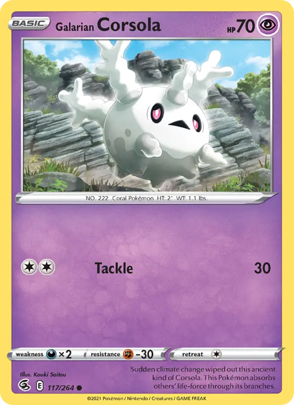 Galarian Corsola 117 — Fusion Strike 117, Normal finish