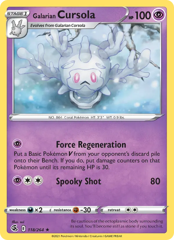 Galarian Cursola 118 — Fusion Strike 118, Normal finish