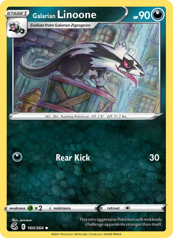 Galarian Linoone 160 — Fusion Strike 160, Normal finish