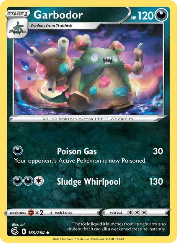 Garbodor 169 card from Fusion Strike