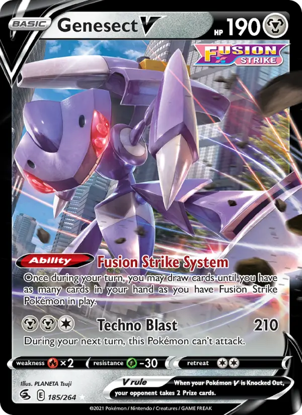Genesect V 185 — Fusion Strike 185, Holofoil finish