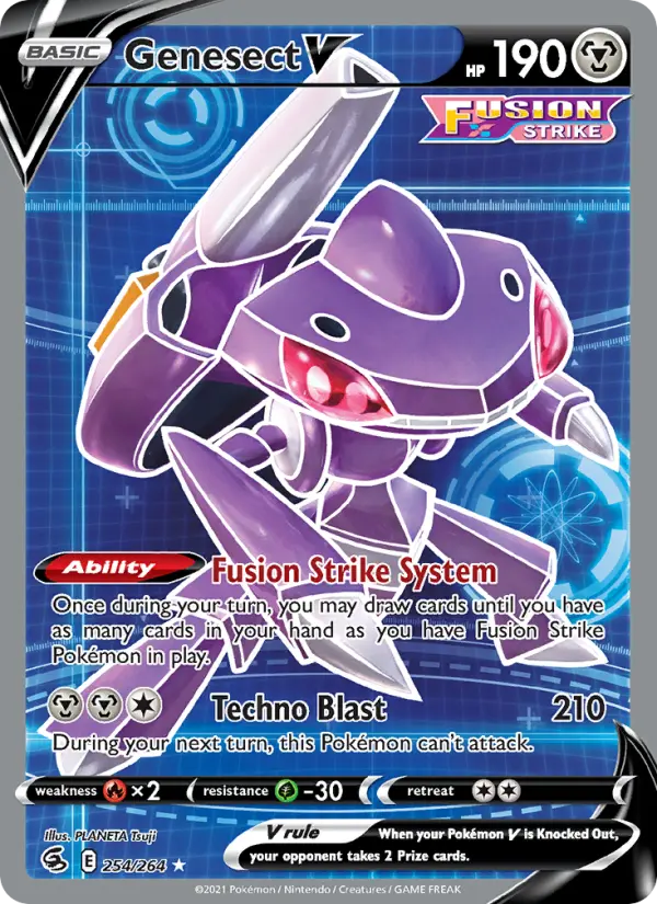 Genesect V 254 — Fusion Strike 254, Holofoil finish