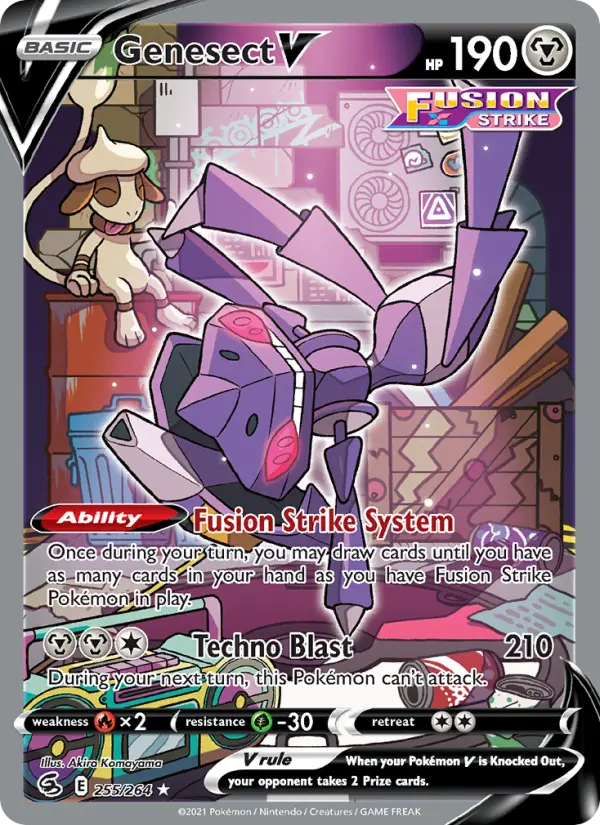 Genesect V 255 — Fusion Strike 255, Holofoil finish