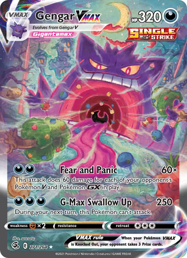 Gengar VMAX 271 — the most expensive Fusion Strike card