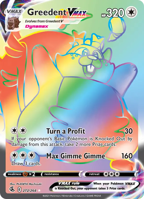 Greedent VMAX 272 — Fusion Strike 272, Holofoil finish