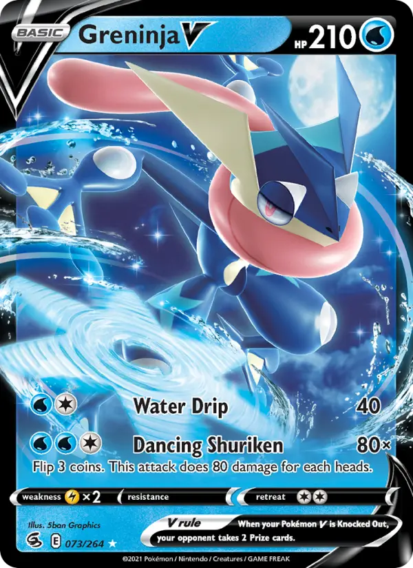 Greninja V 73 card from Fusion Strike