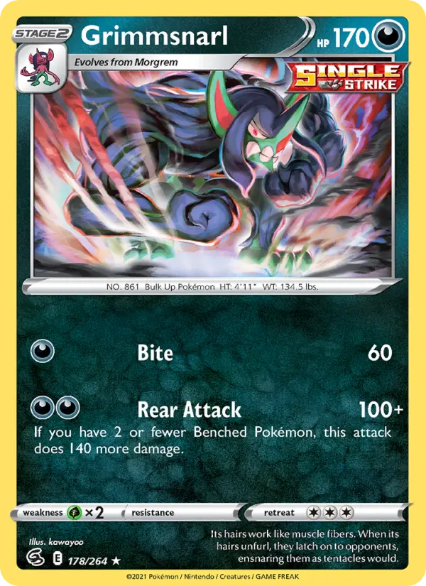 Grimmsnarl 178 card from Fusion Strike