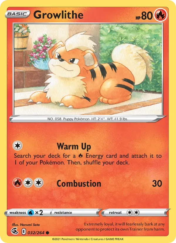 Growlithe 32 — Fusion Strike 32, Normal finish