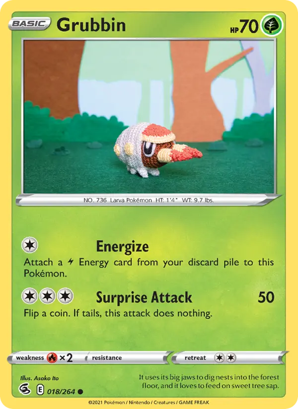 Grubbin 18 card from Fusion Strike