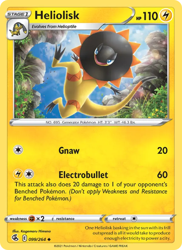 Heliolisk 99 card from Fusion Strike