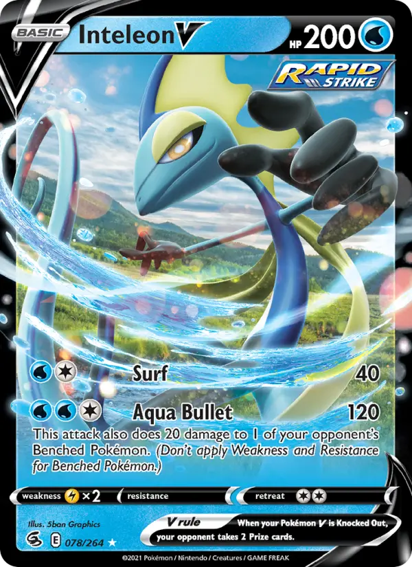 Inteleon V 78 card from Fusion Strike