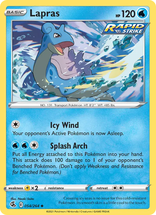 Lapras 54 card from Fusion Strike