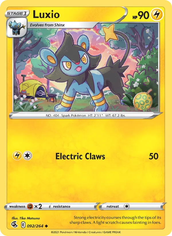Luxio 92 card from Fusion Strike