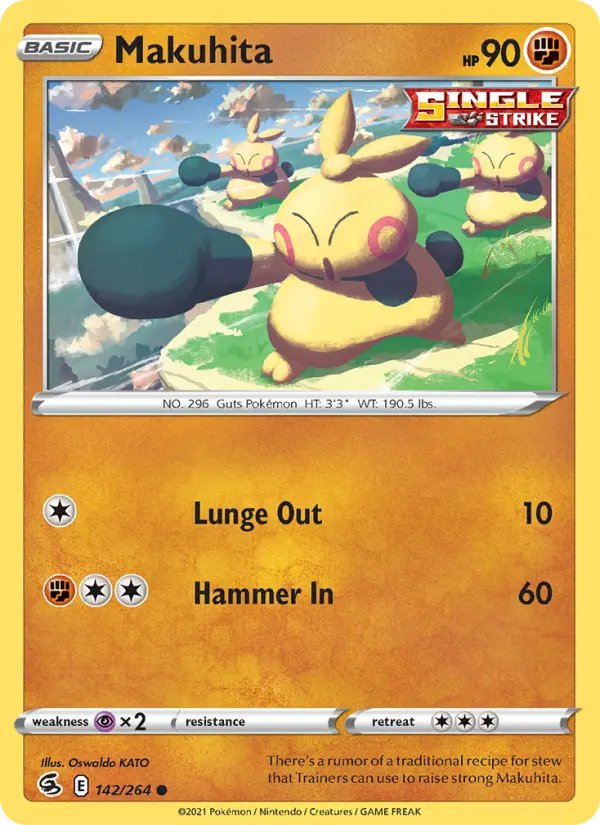 Makuhita 142 card from Fusion Strike