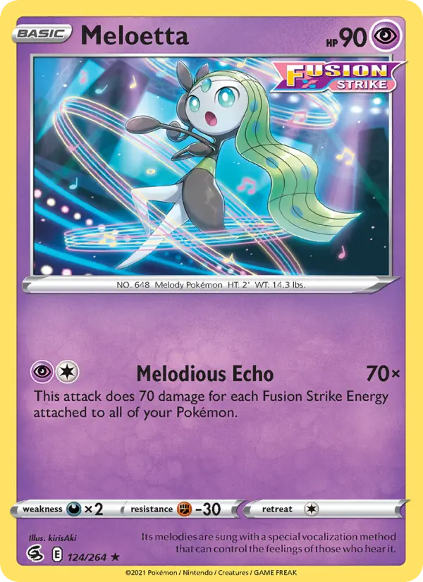 Meloetta 124 card from Fusion Strike
