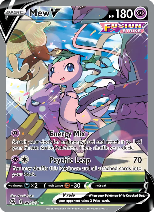 Mew V 251 card from Fusion Strike