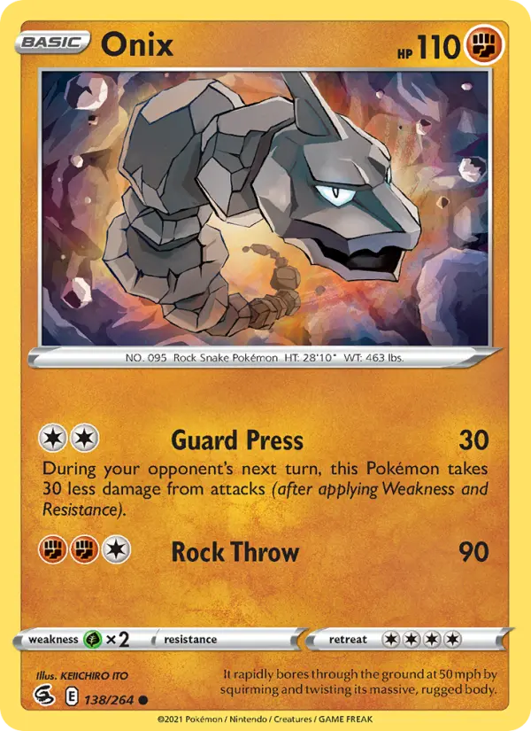 Onix 138 card from Fusion Strike
