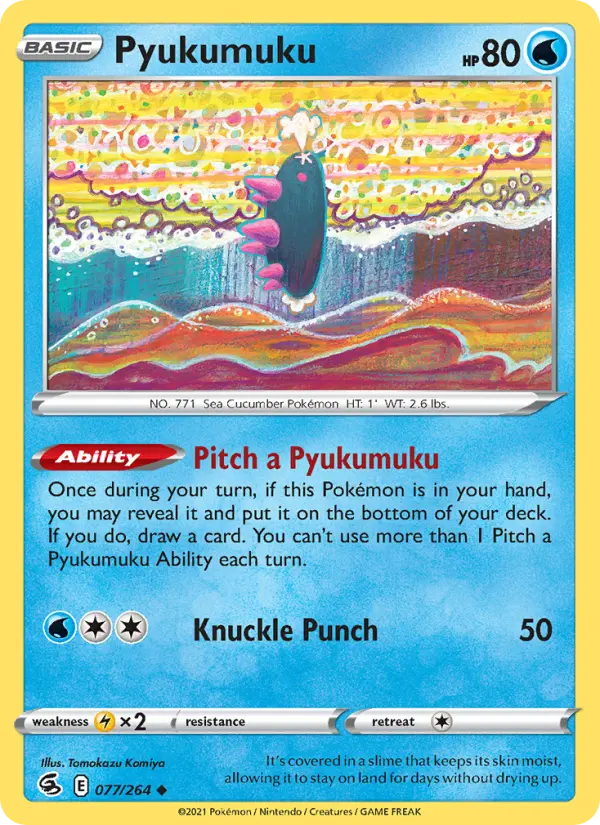 Pyukumuku 77 card from Fusion Strike