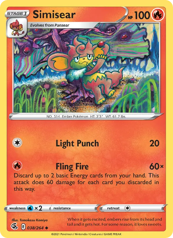 Simisear 38 card from Fusion Strike