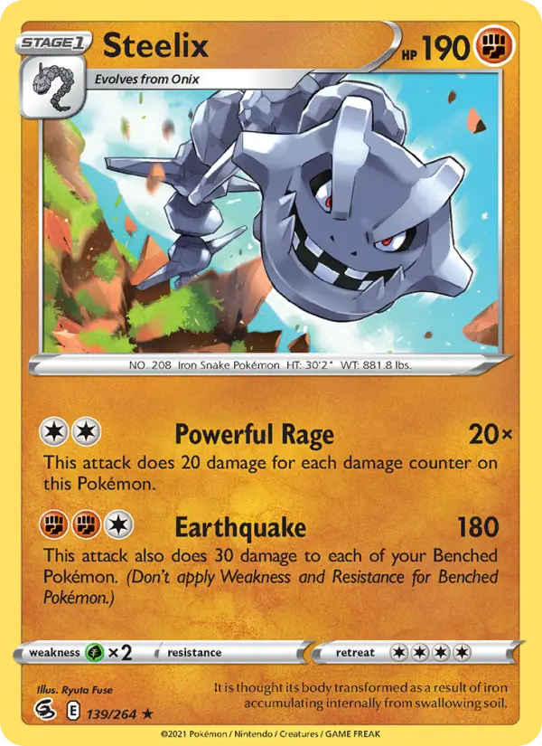 Steelix 139 card from Fusion Strike