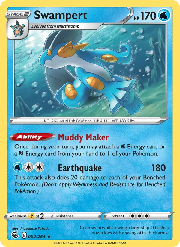 Swampert 64 card from Fusion Strike
