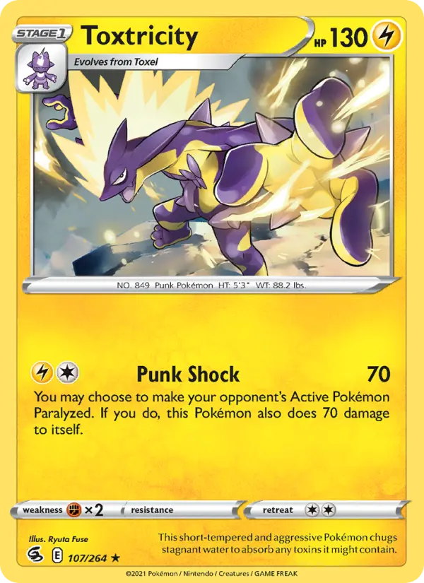 Toxtricity 107 — Fusion Strike 107, Holofoil finish