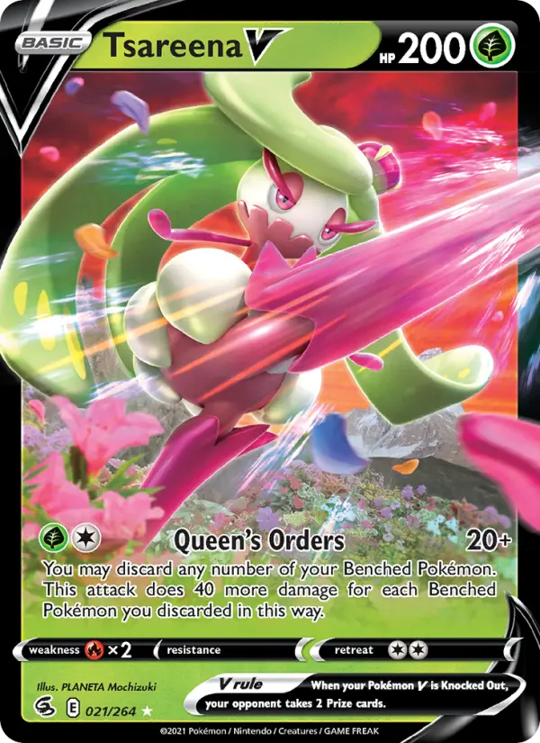 Tsareena V 21 card from Fusion Strike