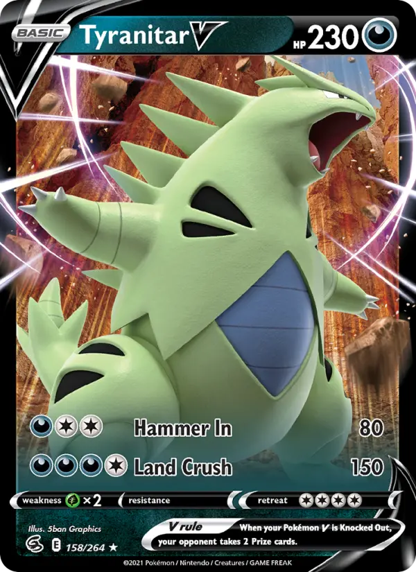 Tyranitar V 158 card from Fusion Strike