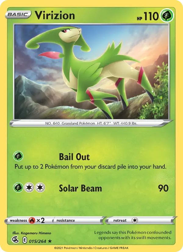 Virizion 15 card from Fusion Strike