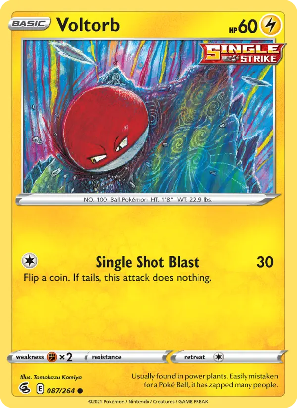 Voltorb 87 card from Fusion Strike