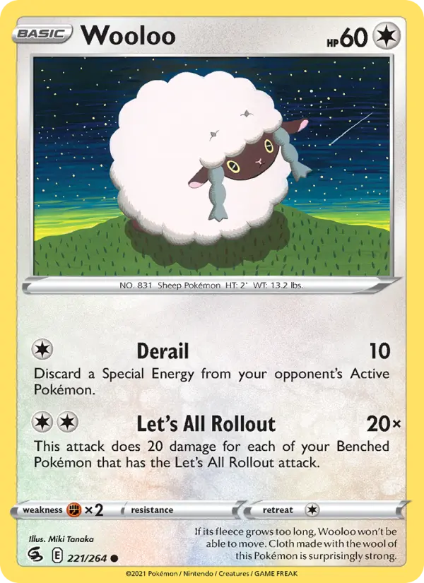 Wooloo 221 card from Fusion Strike
