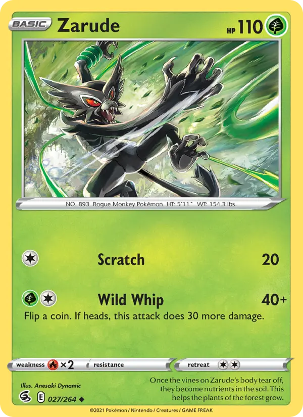 Zarude 27 card from Fusion Strike