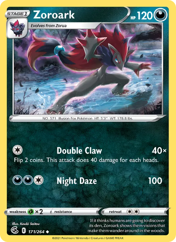 Zoroark 171 card from Fusion Strike