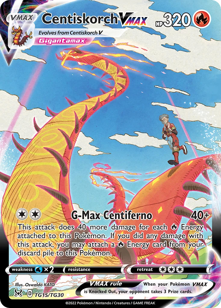 Centiskorch VMAX TG15 card from Lost Origin Trainer Gallery