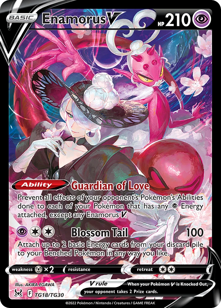 Enamorus V TG18 card from Lost Origin Trainer Gallery
