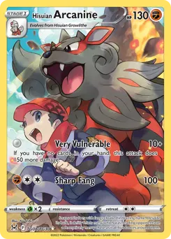 Hisuian Arcanine — Lost Origin Trainer Gallery #TG08