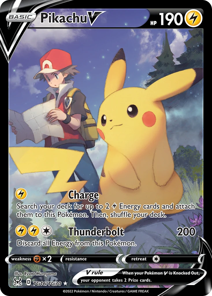 Pikachu V TG16 — the most expensive Lost Origin Trainer Gallery card