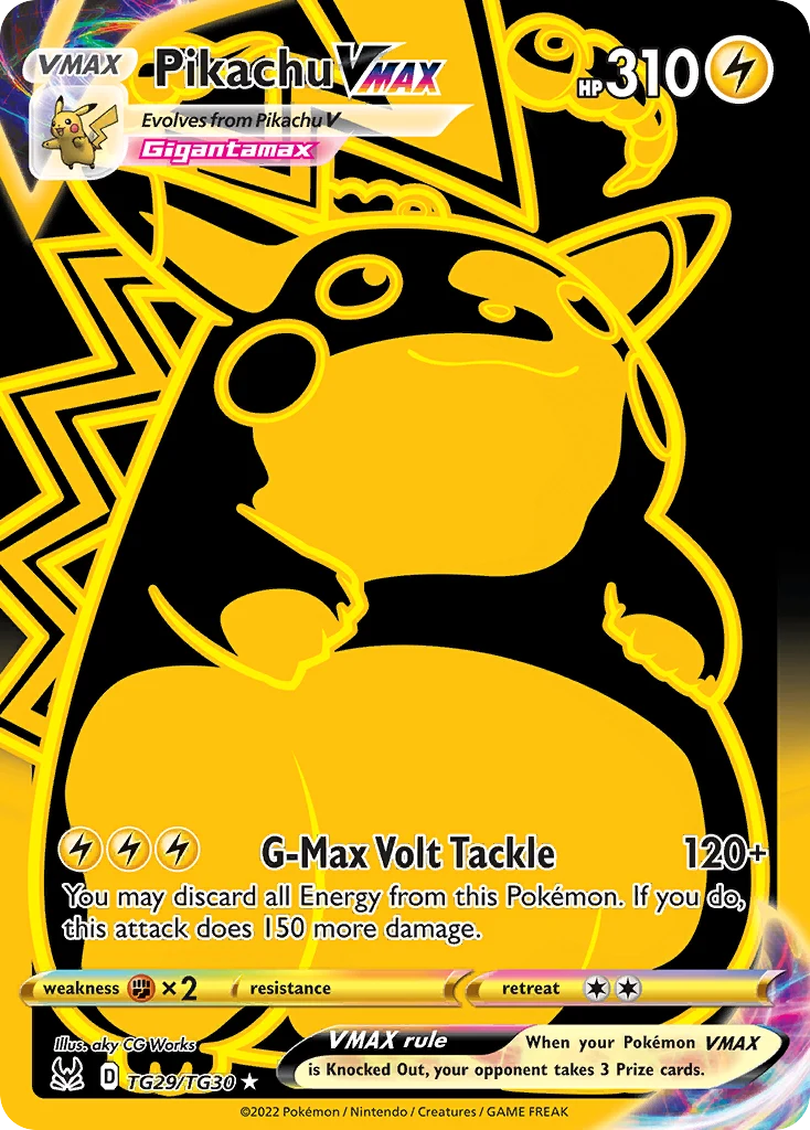 Pikachu VMAX TG29 — Lost Origin Trainer Gallery TG29, Holofoil finish