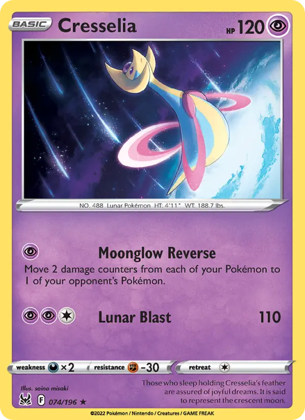 Cresselia 74 — Lost Origin 74, Holofoil finish