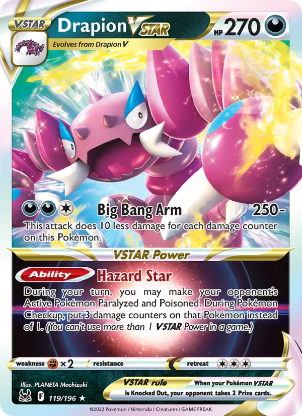 Drapion VSTAR 119 card from Lost Origin