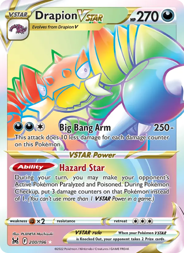 Drapion VSTAR 200 card from Lost Origin