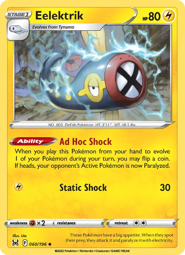 Eelektrik 60 card from Lost Origin