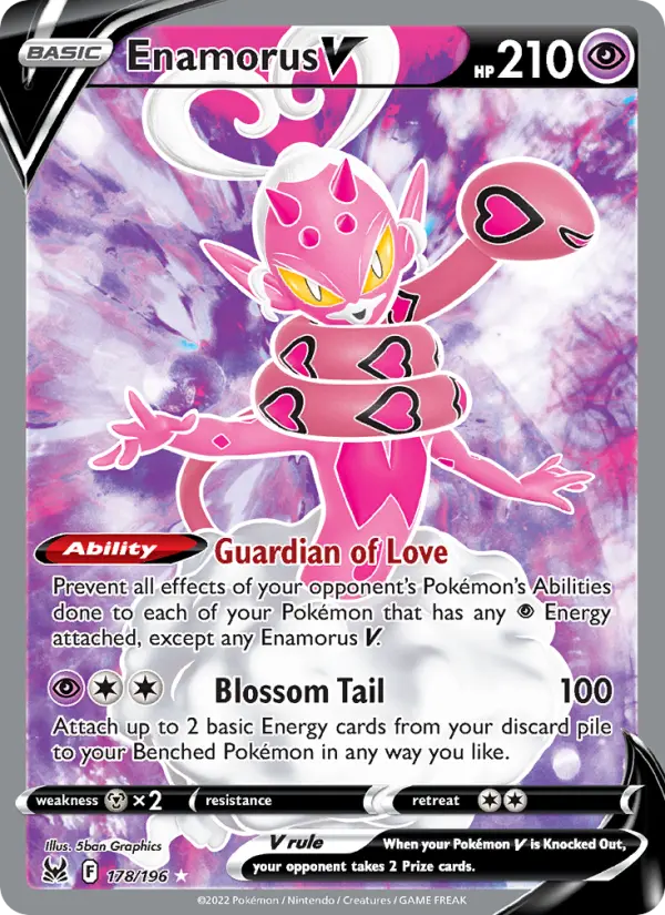 Enamorus V 178 — Lost Origin 178, Holofoil finish